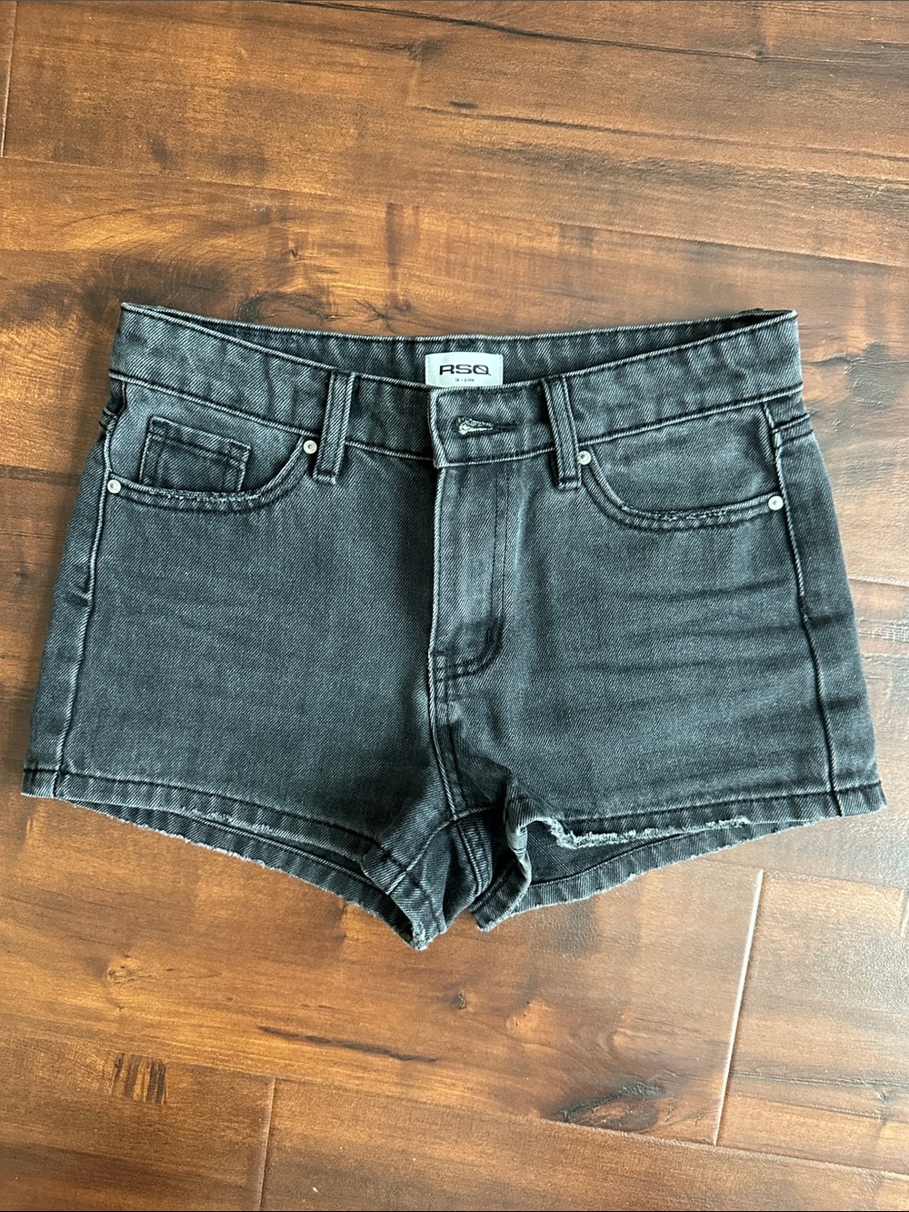 RSQ Black Washed Denim Shortie Shorts, Girls sz. 14, Tilly’s shorts!